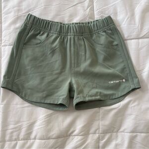 Carhartt Girls Force Shorts Size 6 NWOT Sage Green Rugged Outdoor Play P7
